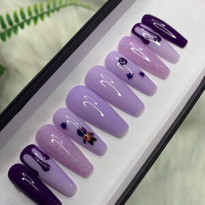 Glow N D Dark  Halloween Press On Nails | Handmade Press On Nails | Fake Nails